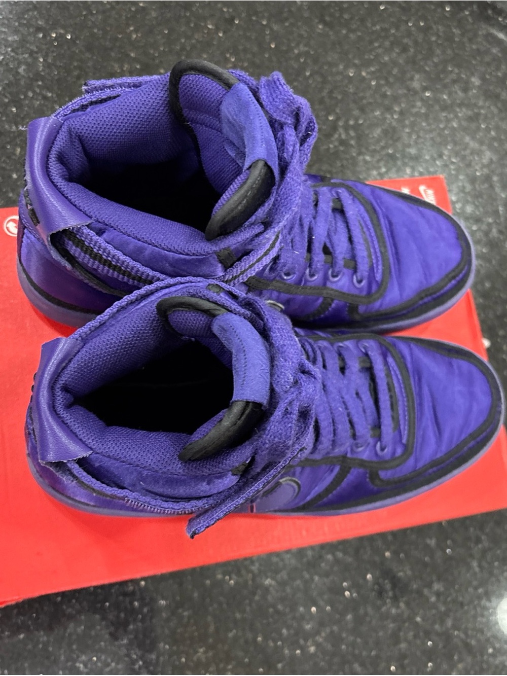 Nike Purple Satin Vandal High Supreme QS Excellent Men’s 8 AQ2176500 - Picture 7 of 10